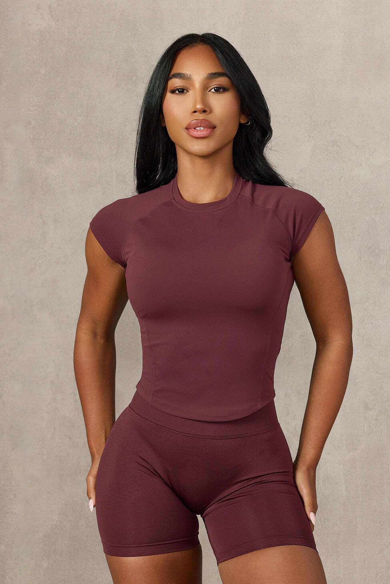 The back view of the Legacy Flex Compression Gym Shirt highlighting its fit.
