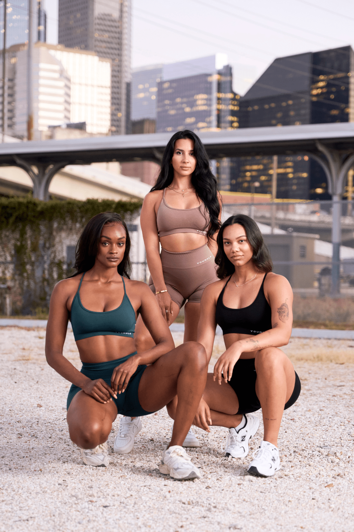 Model wearing the Core Seamless Bra during a light workout.