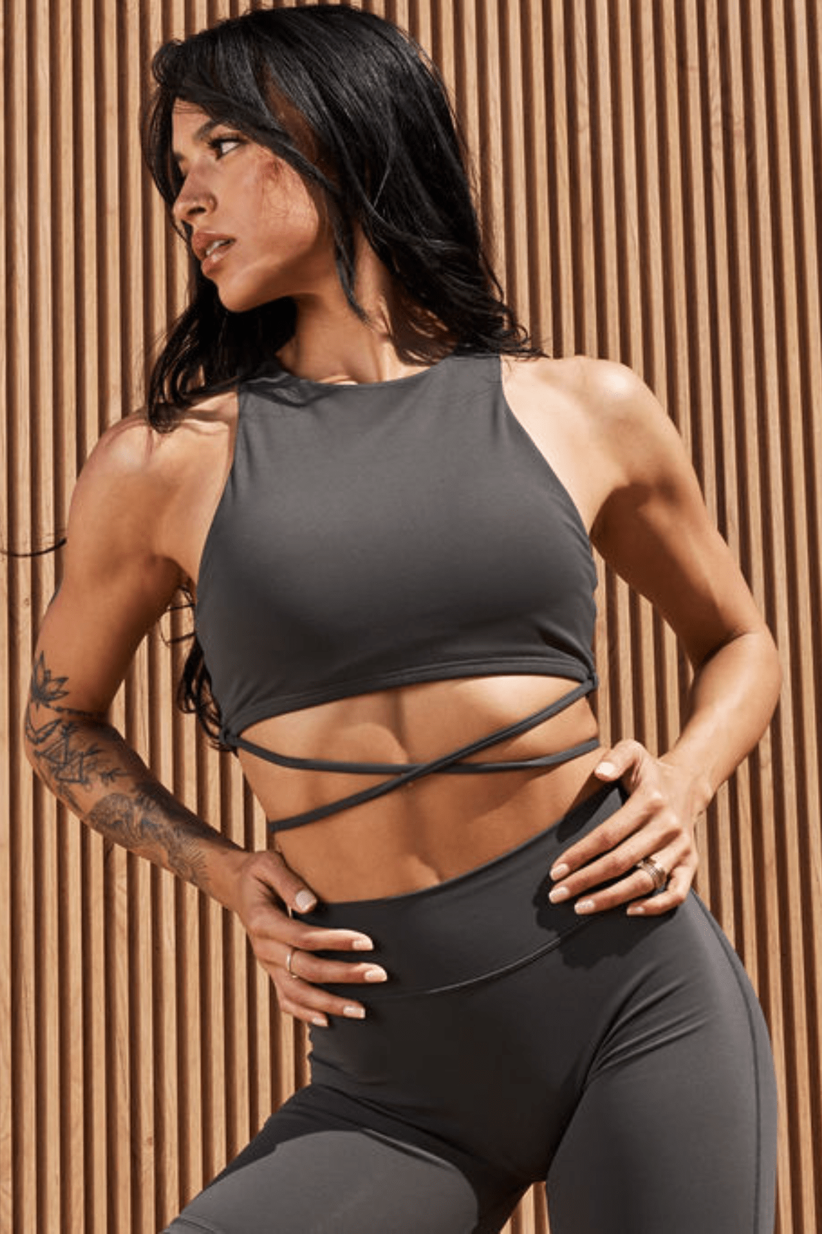 Detail shot of removable padding and breathable fabric.