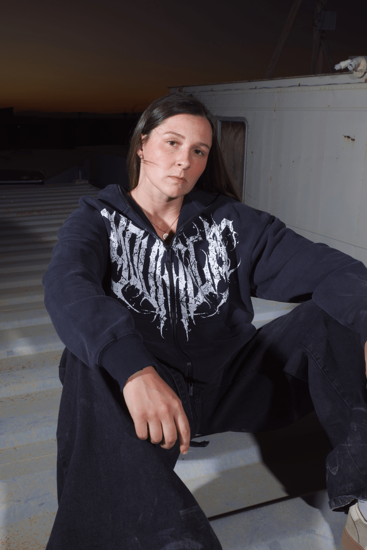 Close-up of the hoodie fabric highlighting soft cotton material