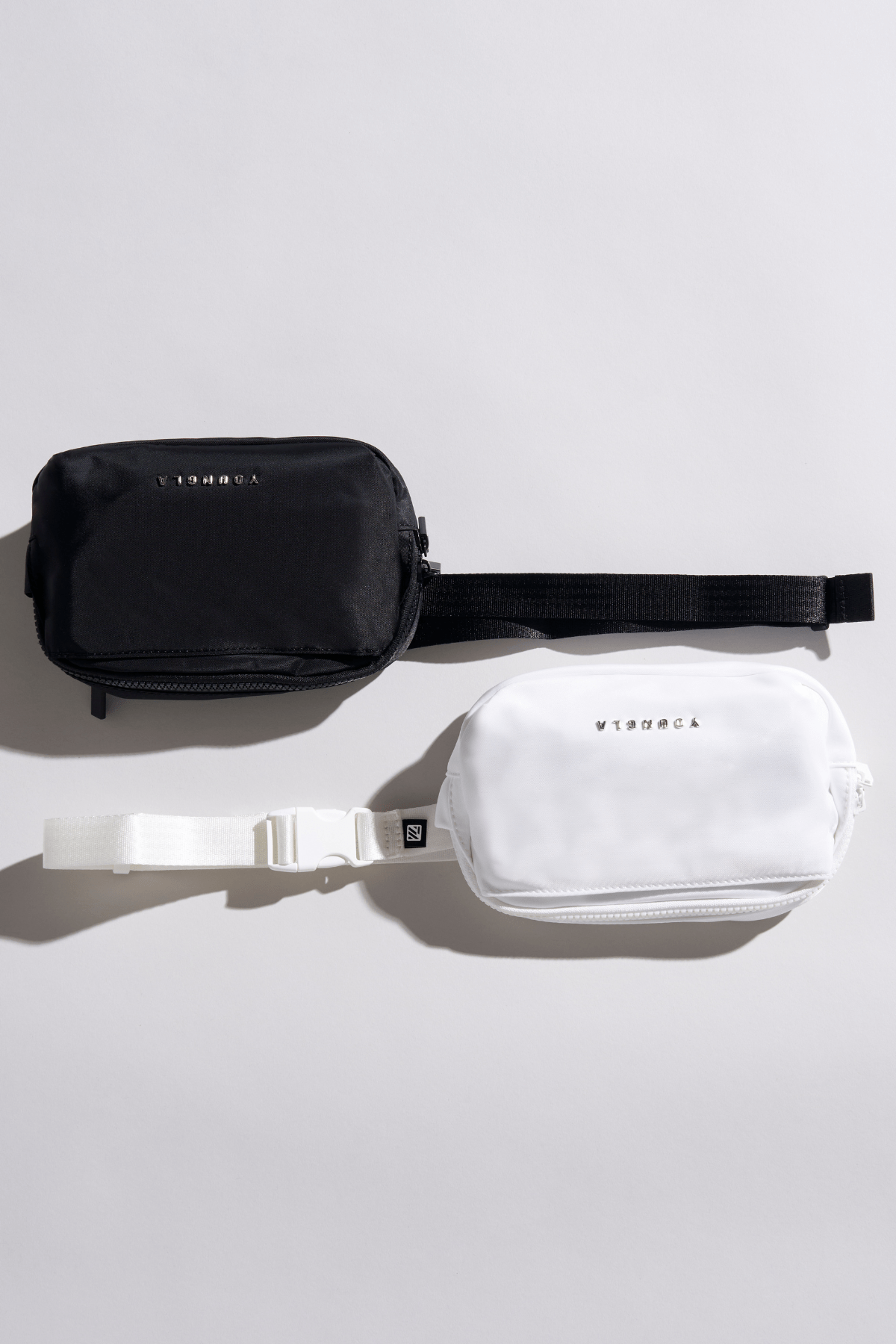 Close-up of the inspiring message inside the nylon crossbody bag