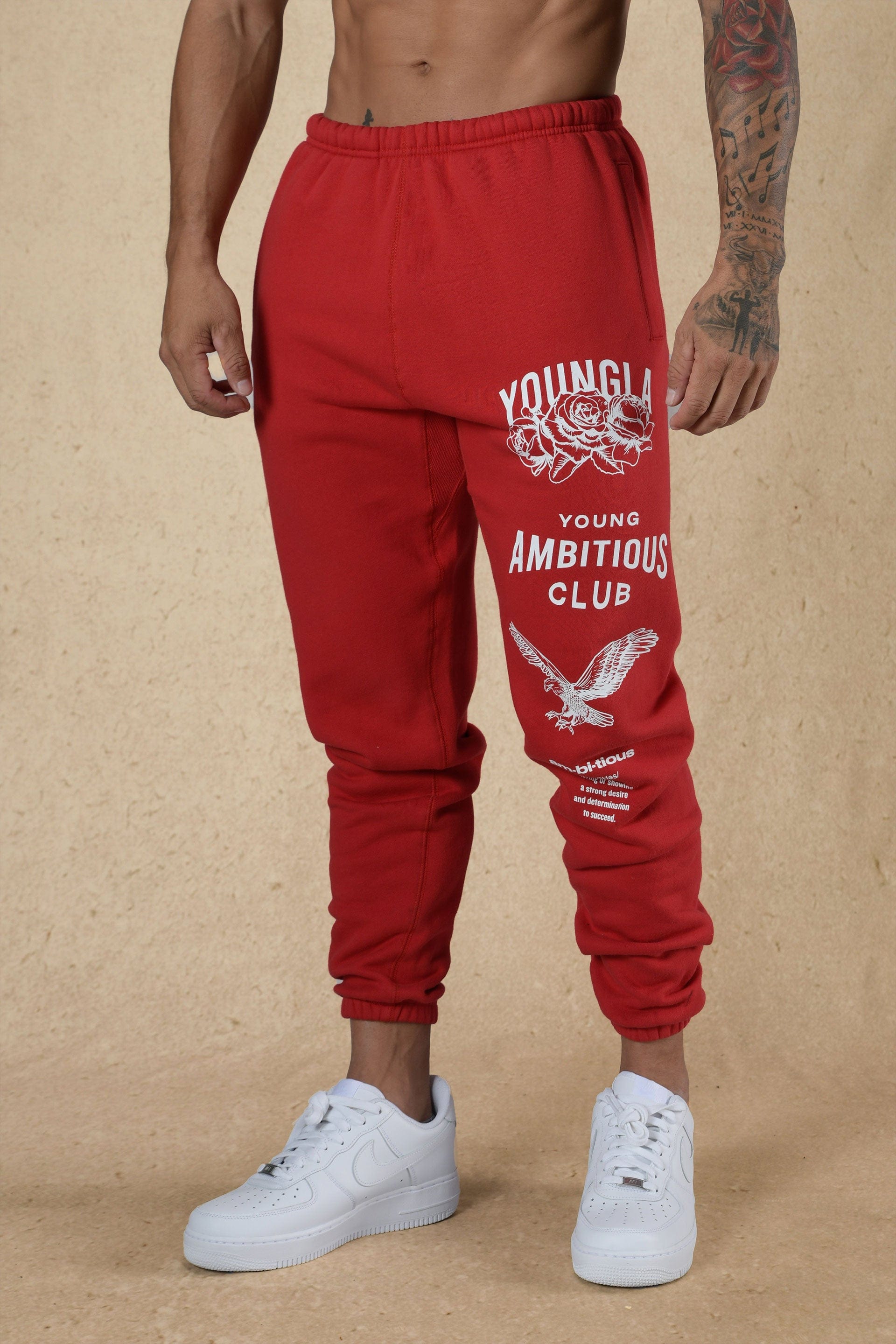 Close-up of lululemon joggers alternative showing fleece texture and branding