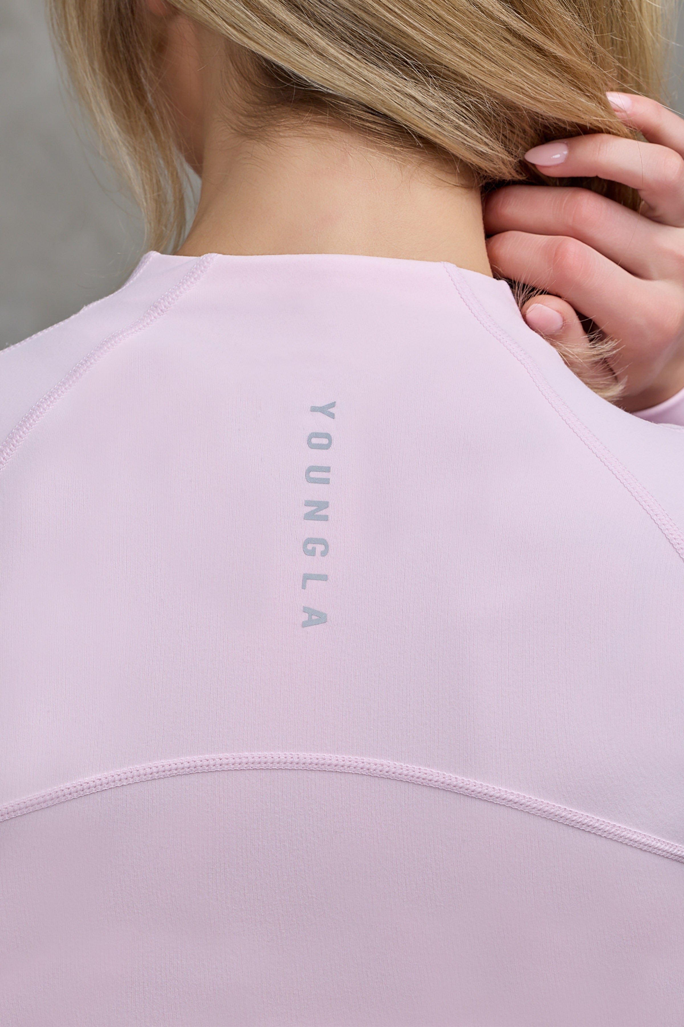 Close-up of the fabric texture of the Elevate Gym Jacket.