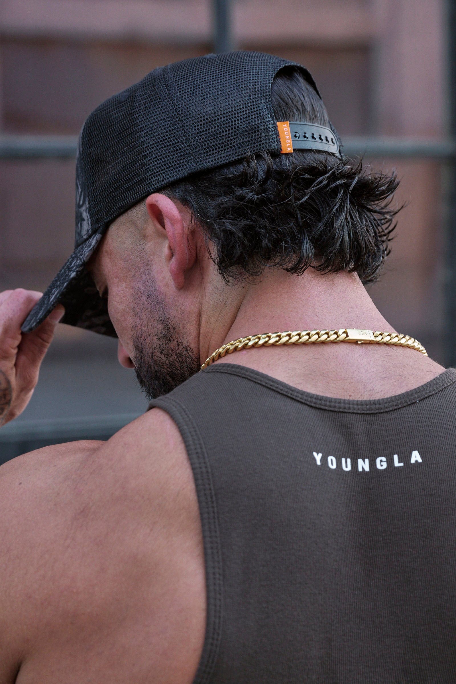 Top-down view showing structured A-frame and high-quality twill texture