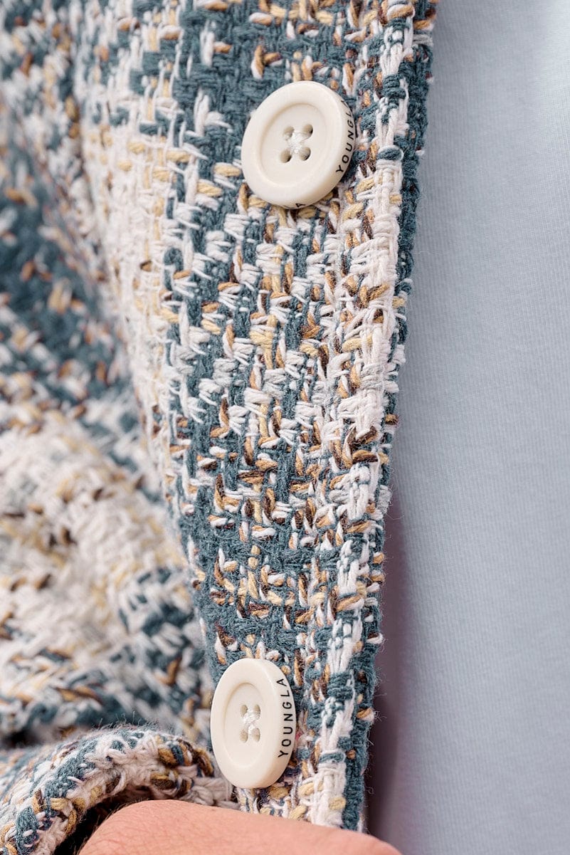 Jacket displayed flat to show full design details