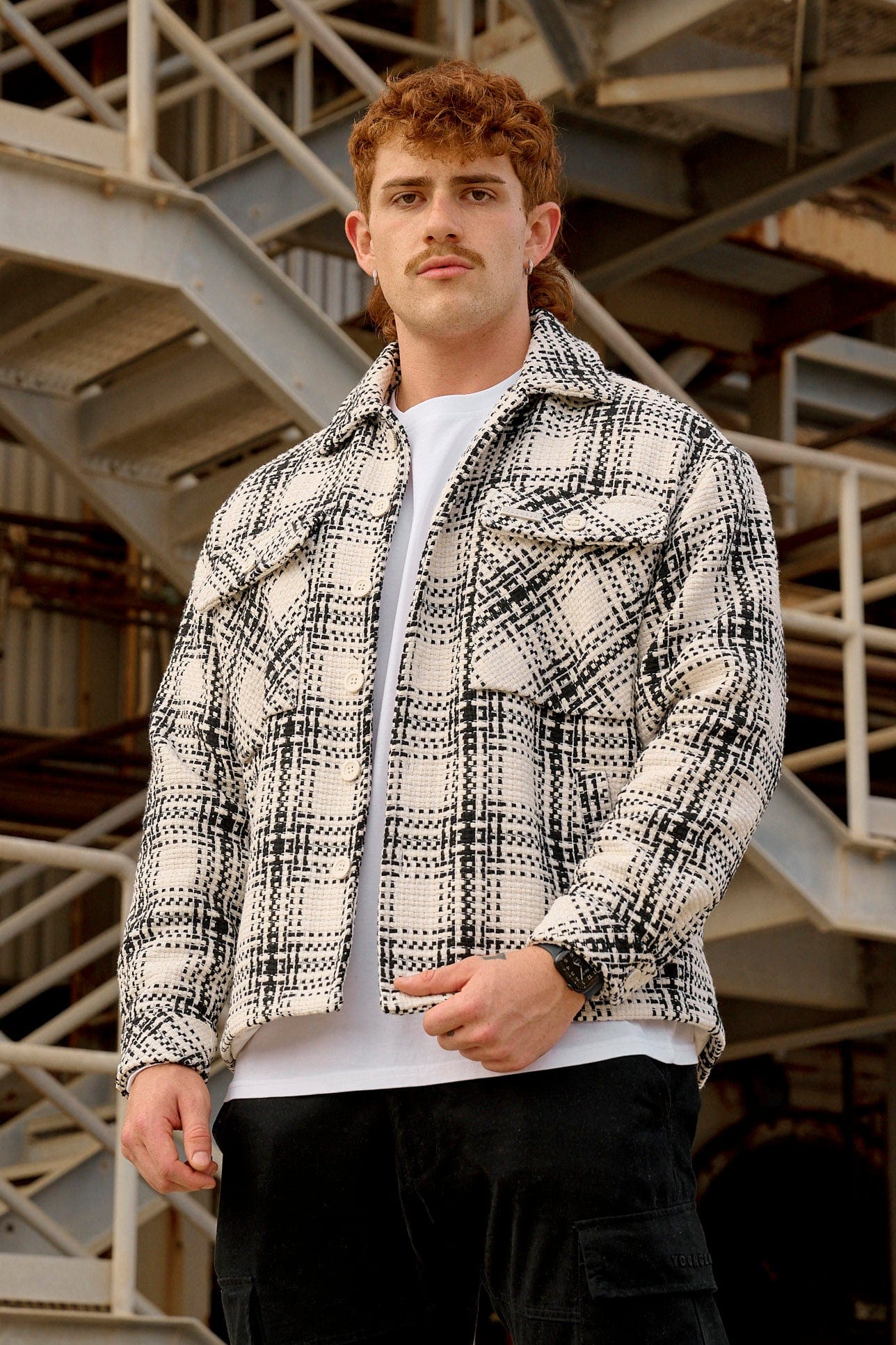 Jacket displayed flat to show full design details