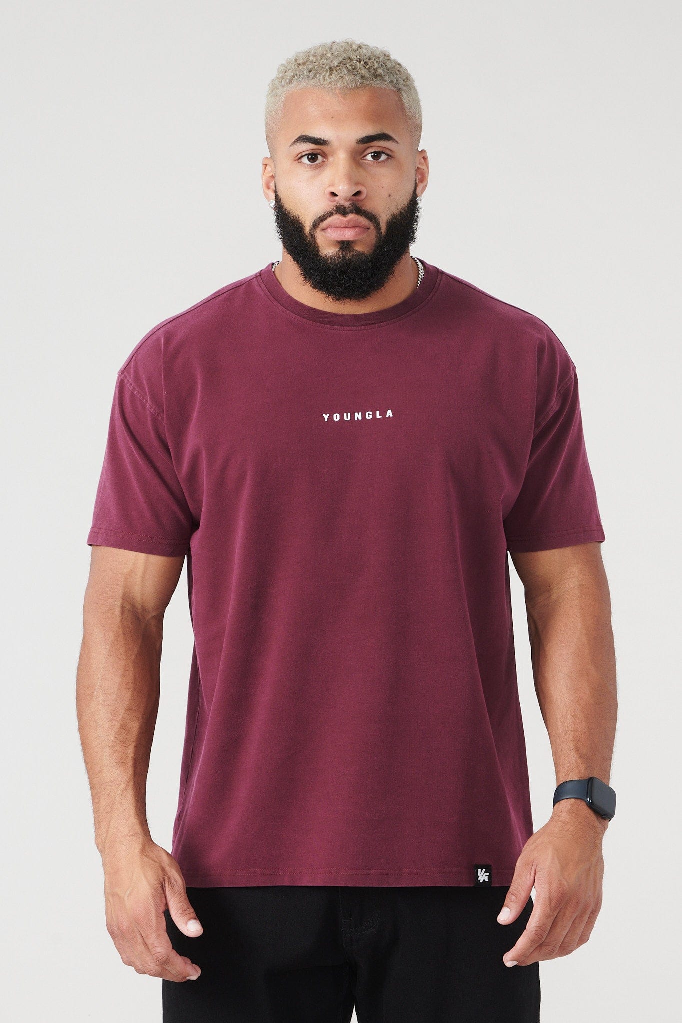 Back view of the relaxed fit shirt, showing off its comfortable style.