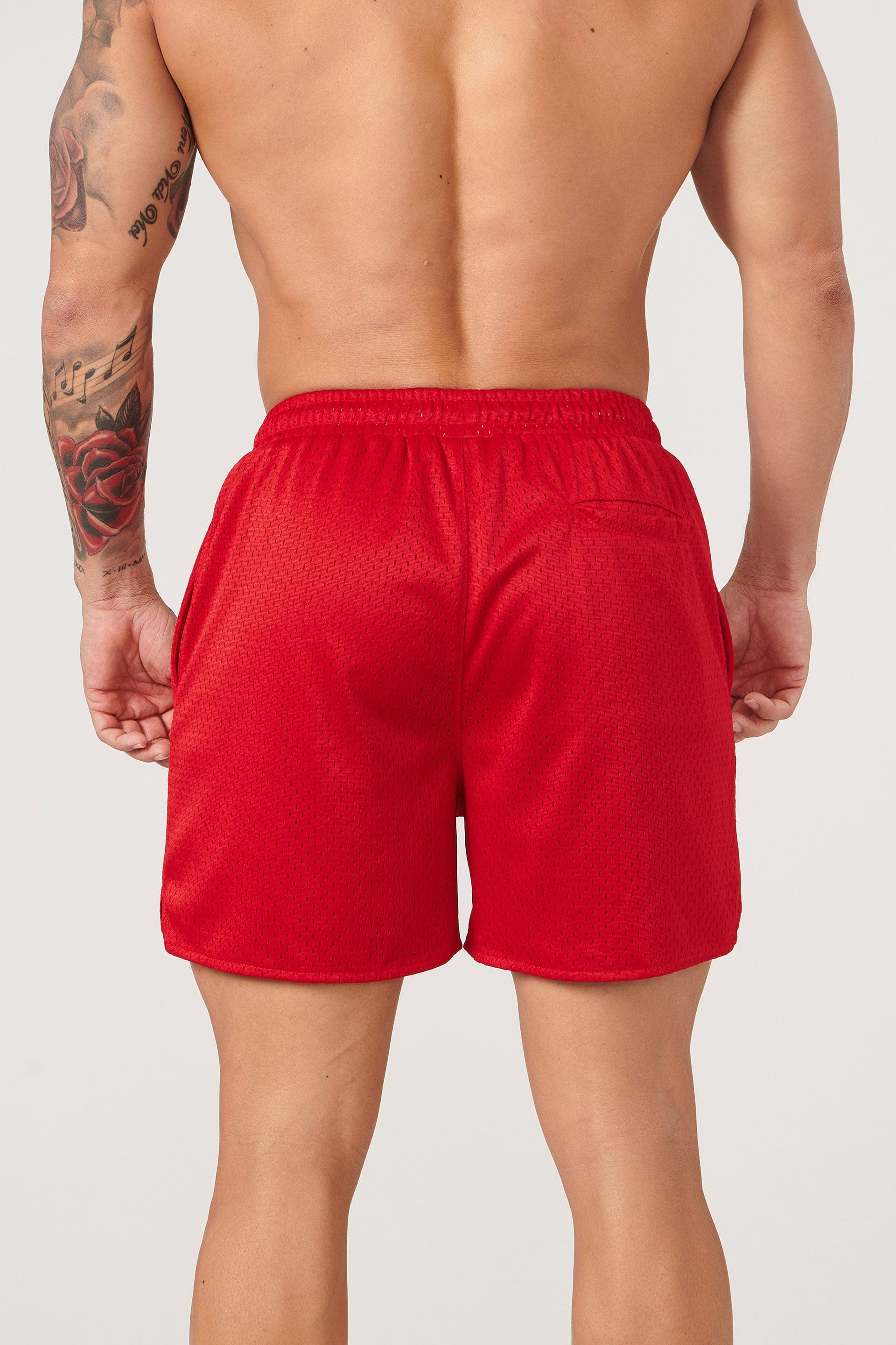 Model wearing YoungLA shorts during a workout
