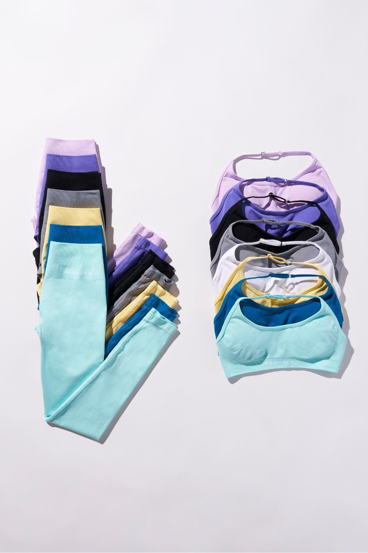 Close-up of the fabric texture of the comfortable wireless bras.