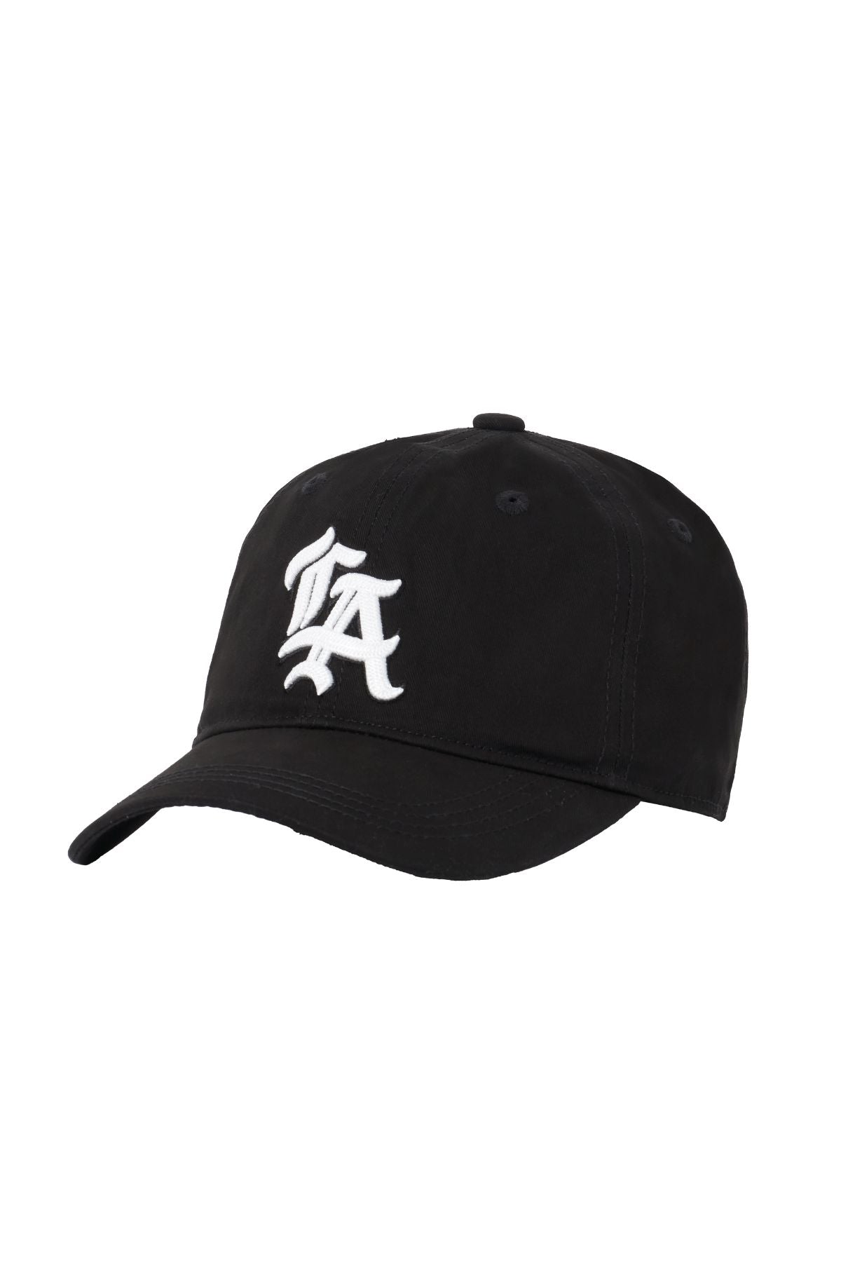 Side view showing adjustable strap on cotton hat