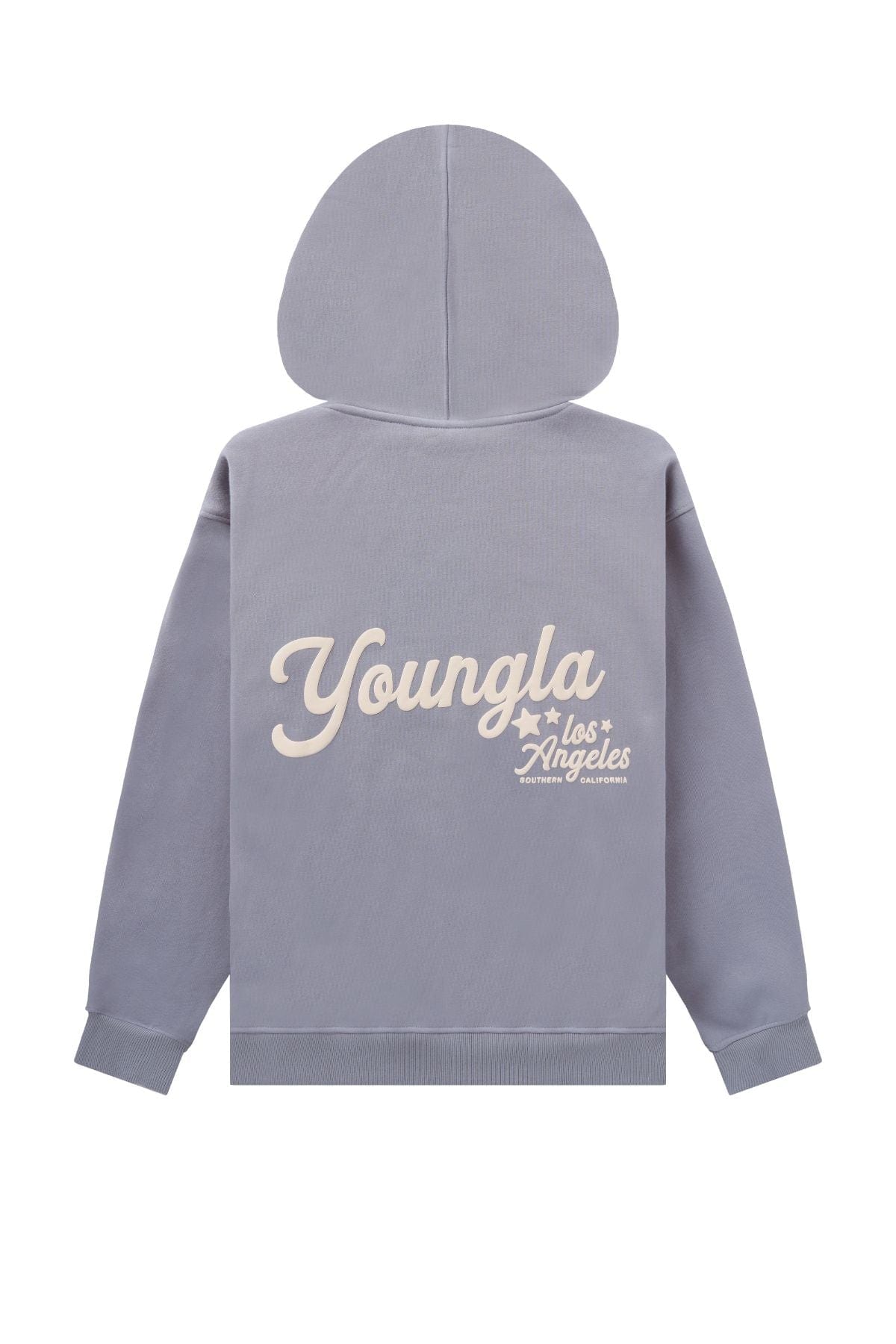 Front view of the fluffy oversized hoodie, showcasing its soft fabric.