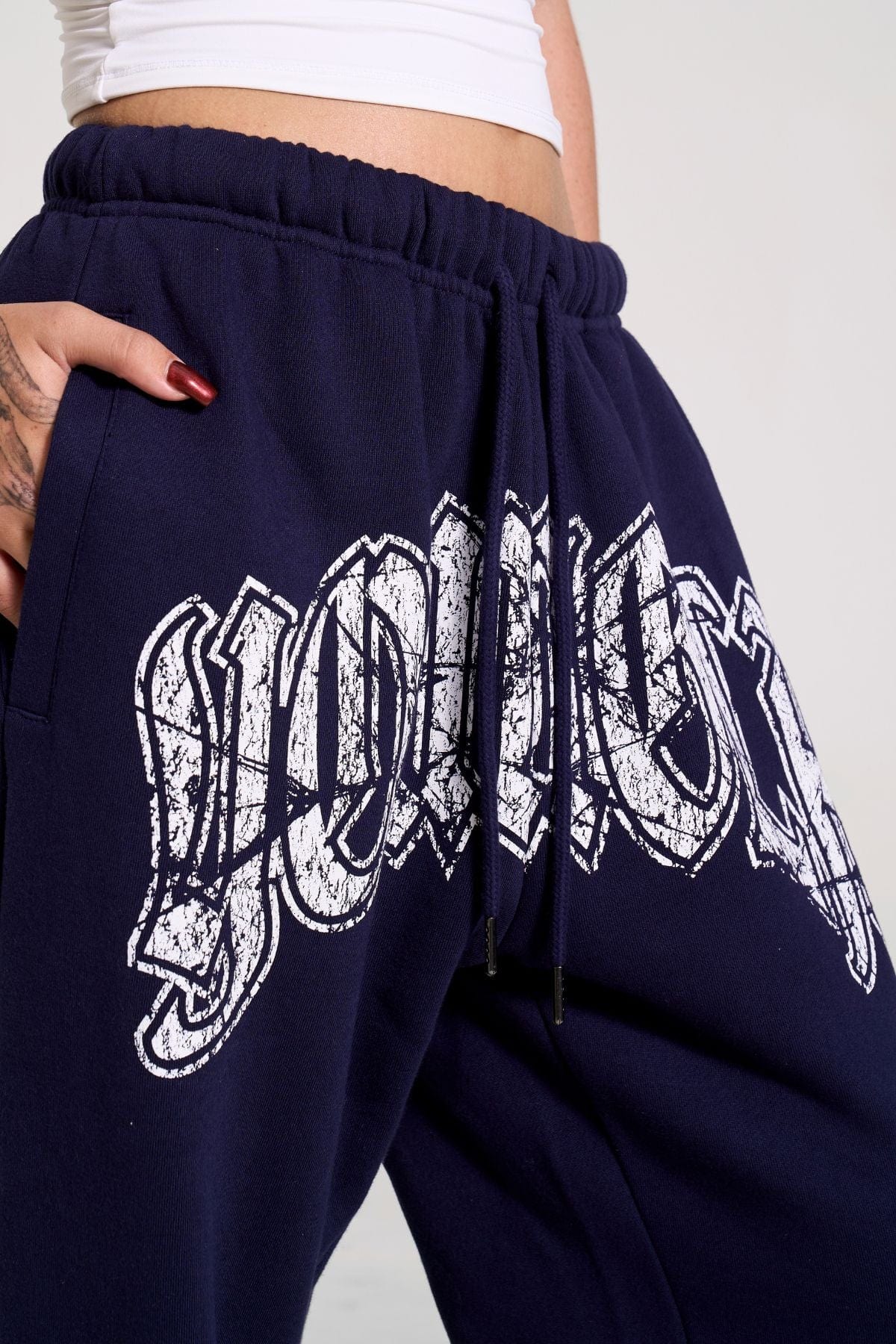 Side view showcasing the fit of comfortable joggers for lounging.