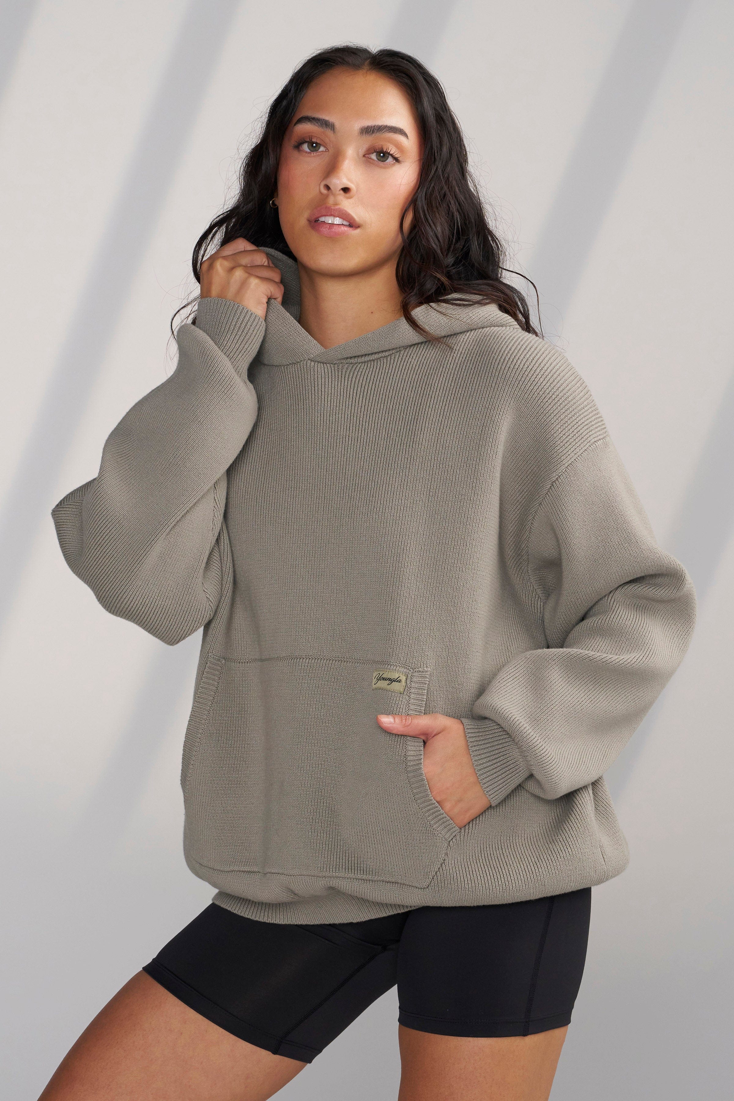 Front view of Bella Luxe women's hoodie, perfect for casual outings.