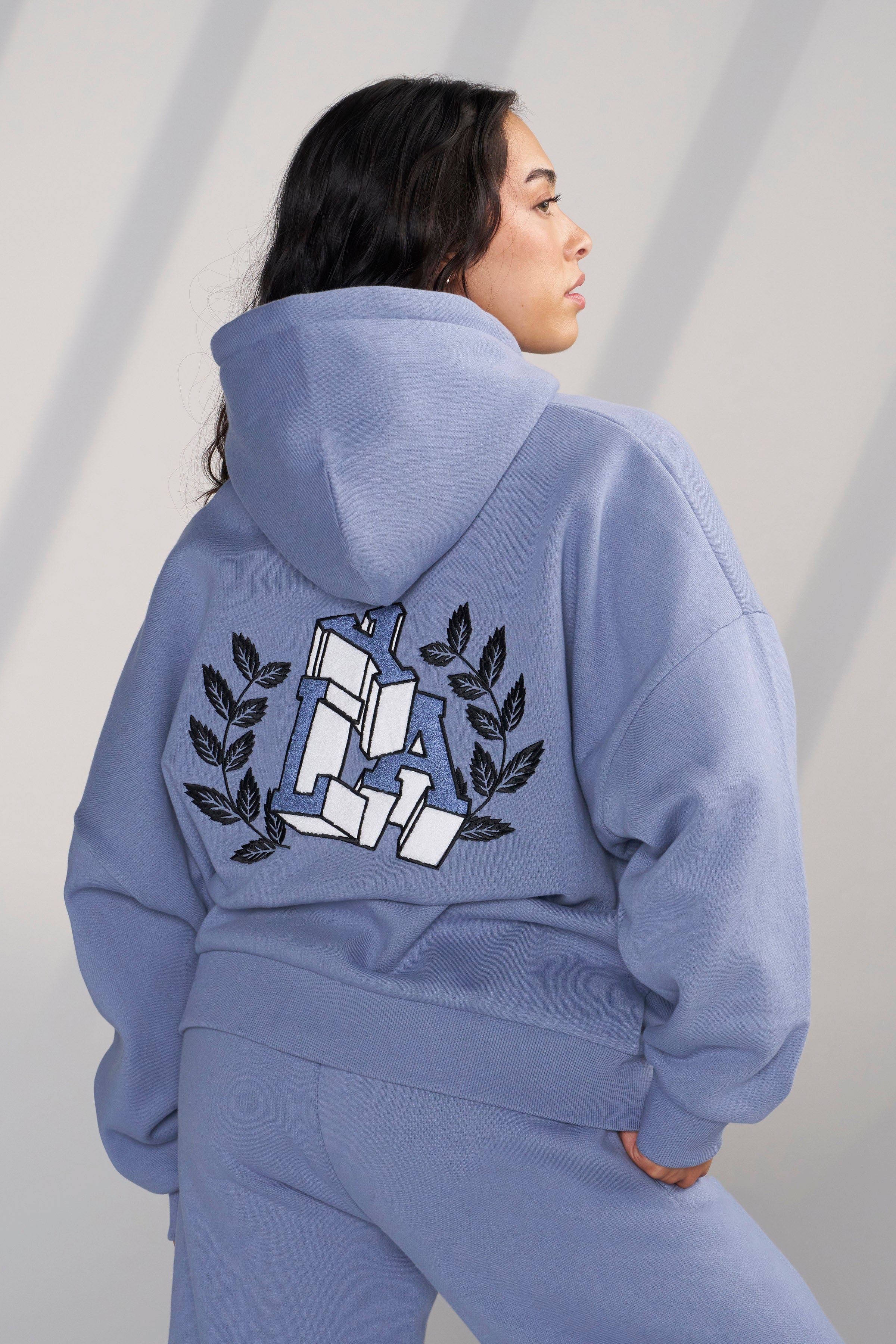 Front view of the Cozy Chic Teddy Hoodie in a relaxed fit.