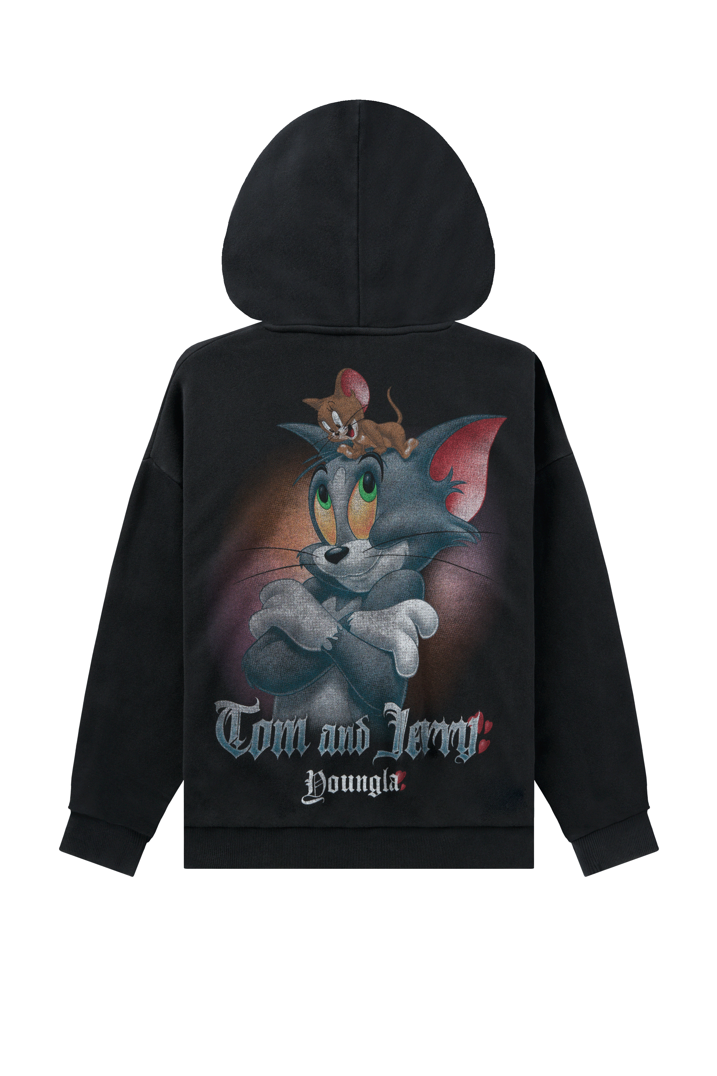 Detailed view of the ultra-soft washed fabric of the oversized hoodie for men