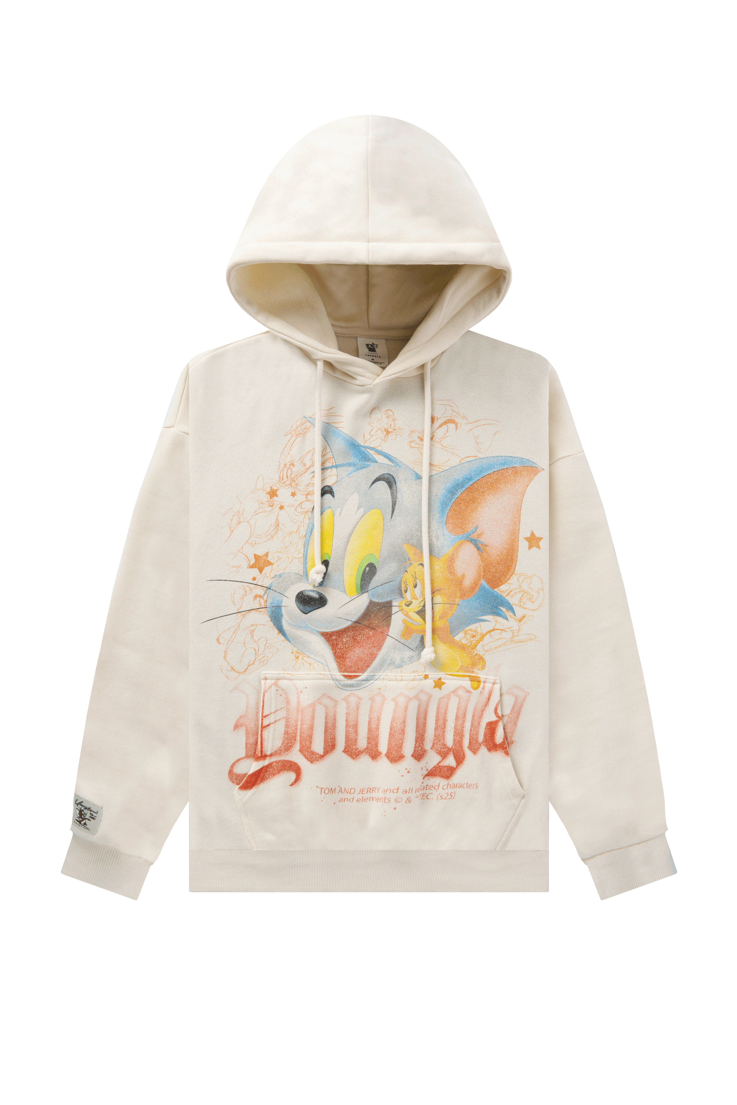 Detailed view of the ultra-soft washed fabric of the oversized hoodie for men