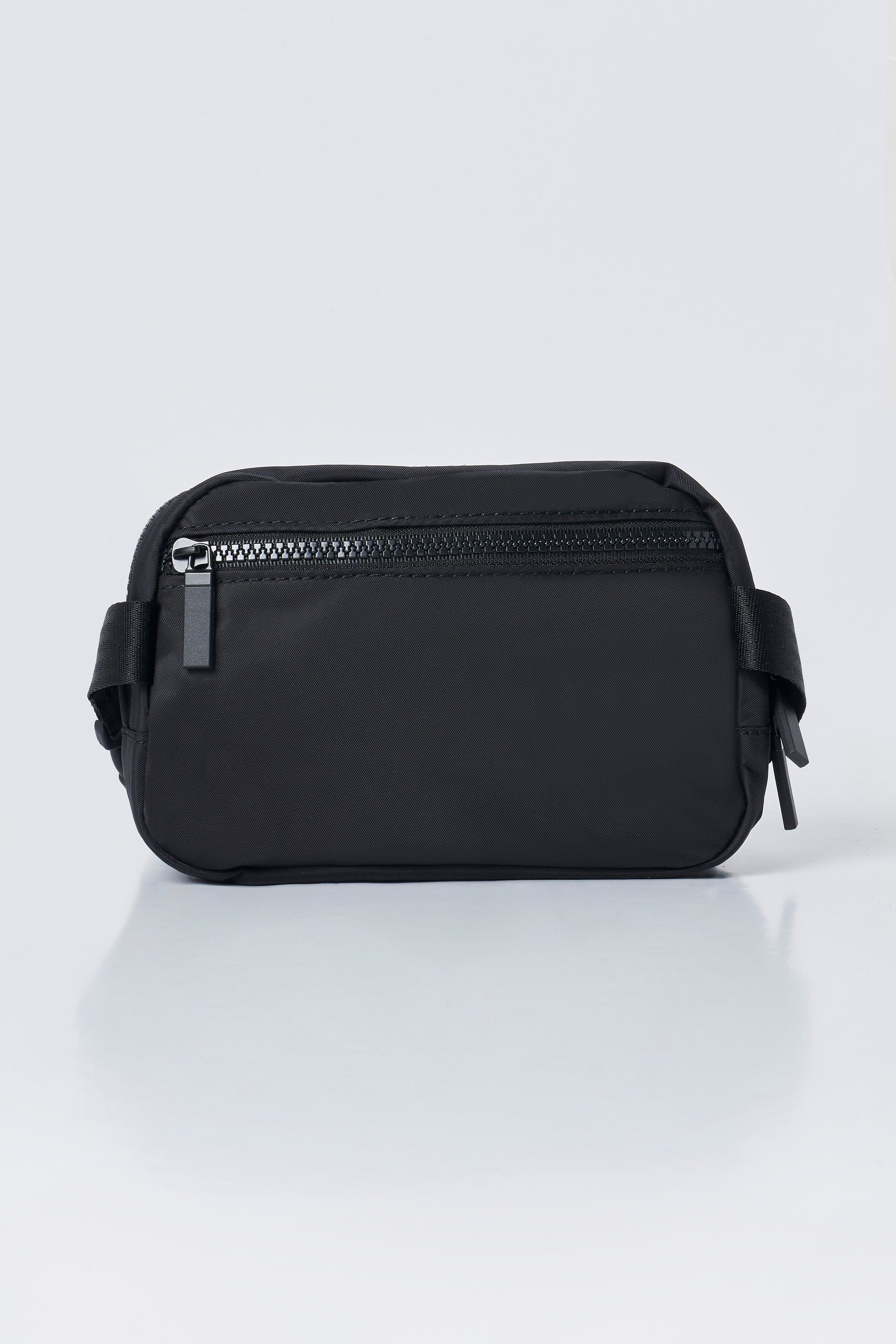 Close-up of the inspiring message inside the nylon crossbody bag