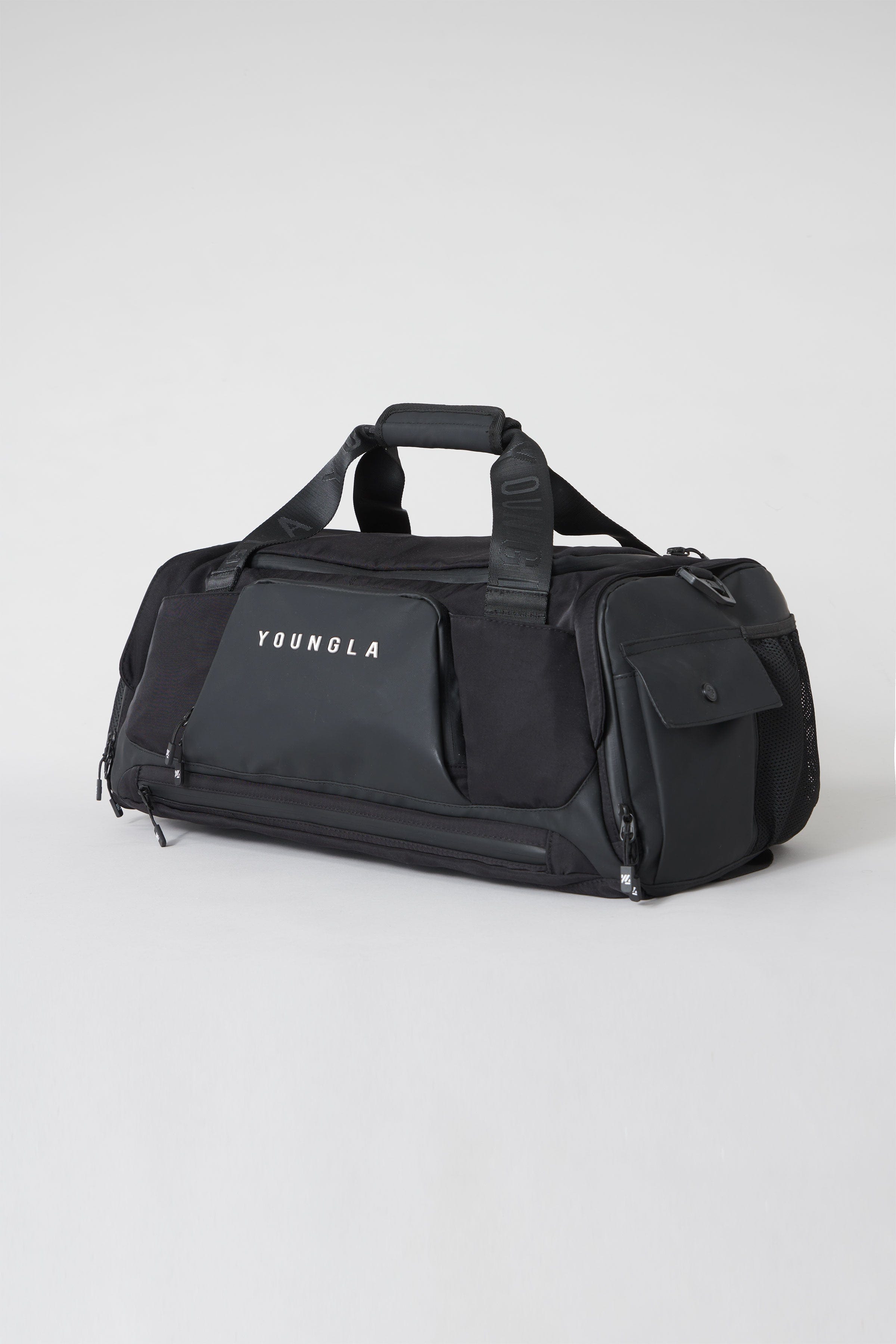 Front view of the versatile travel duffle backpack showcasing its spacious main compartment.